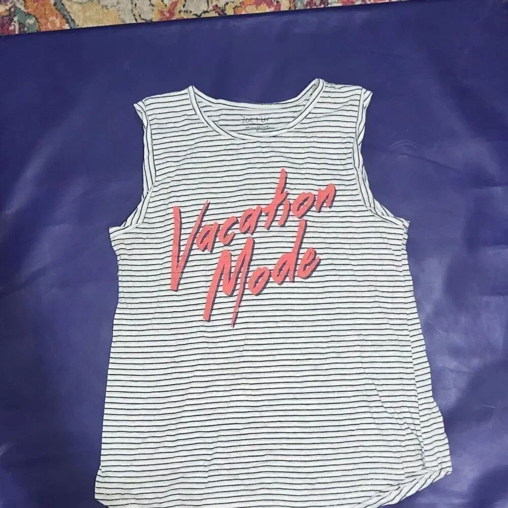 Zoe + Liv “Vacation Mode” Striped Tank Top